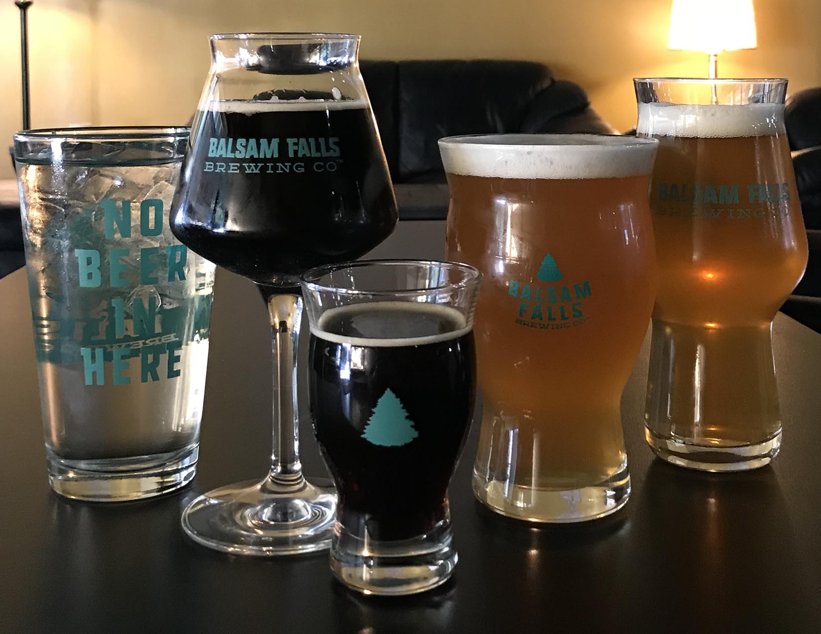 Glasses full of beer - BALSAM FALLS BREWING CO