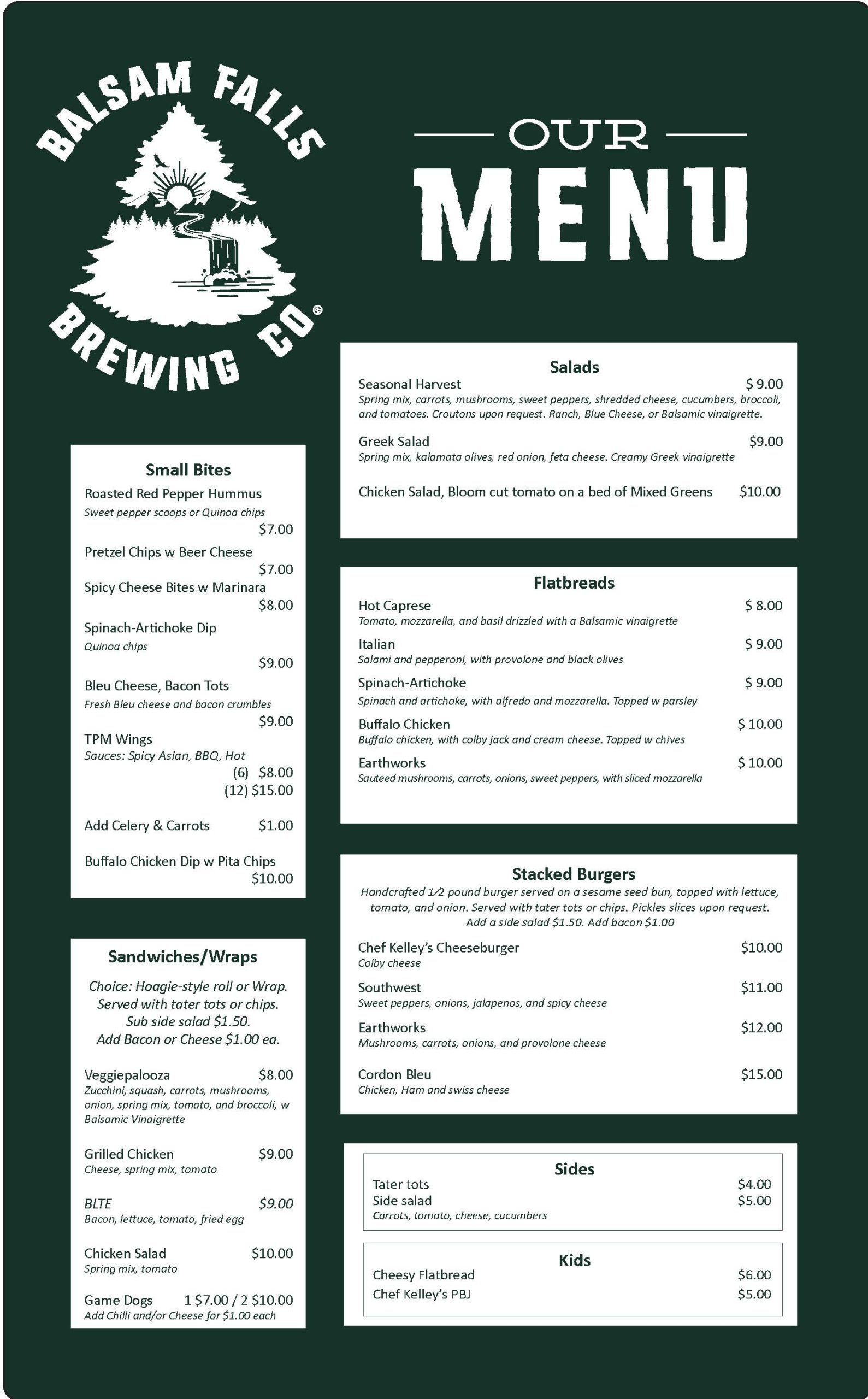 First menu 10.12.20 (1) - BALSAM FALLS BREWING CO